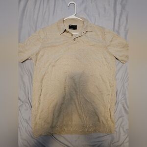 Asos Design Men's Beige Sweater Knit Polo